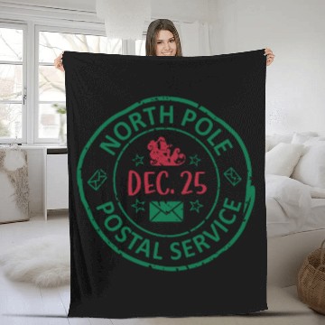 Discover Mailman Postman Postal Worker Mail Carrier Christmas Fleece Blankets
