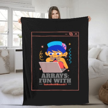 Discover vintages Coder Programmer Fleece Blankets