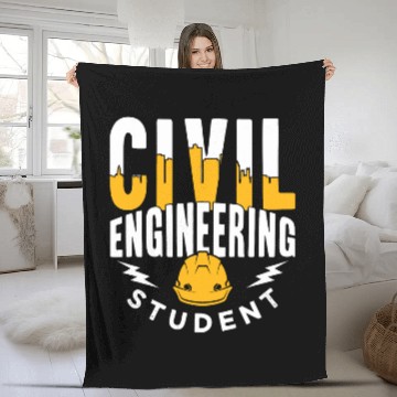 Discover Civil Engineering Student Job Profession Civil Engineer Fleece Blankets