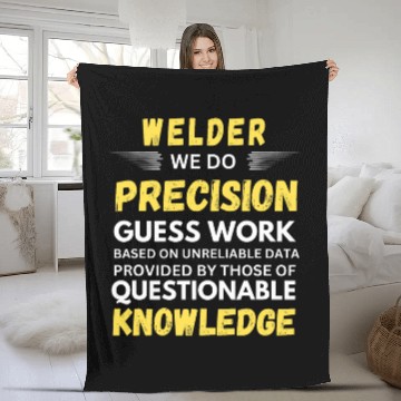 Discover Welder We Do Precision Guess Work Baseball Tees Fleece Blankets