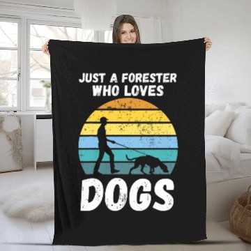Discover Forest Forestry Worker Dogs Forester Baseball Tees Fleece Blankets