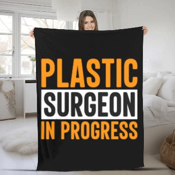 Discover Plastic Surgeon In Progress Surgery Expert Doctor Graphic Fleece Blankets
