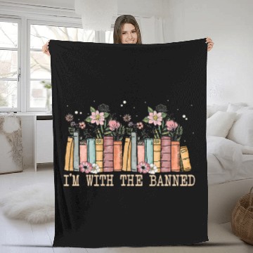 Discover Book Lovers Im With The Banned Books Fleece Blankets