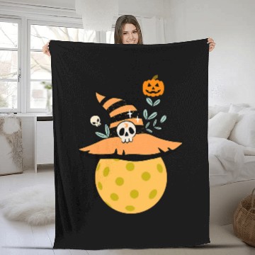 Discover Funny Spooky Halloween Pumpkin Pickleball WitchWizard Gift Baseball Tees Fleece Blankets
