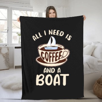Discover Boat Coffee Sailors Captains Sailors Fleece Blankets