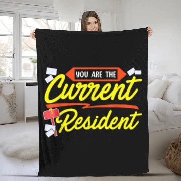 Discover You Are The Current Resident Postal Worker Fleece Blankets