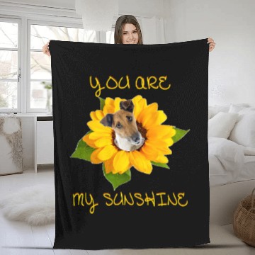 Discover You Are My Sunshine Fox Terrier Smooth Baseball Tees Fleece Blankets