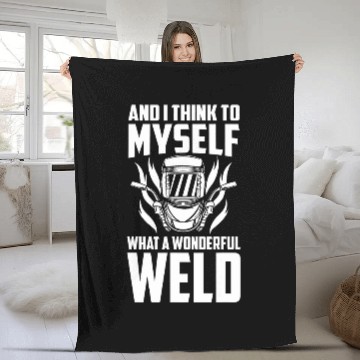Discover Welding Metal Worker Welder 6 Fleece Blankets