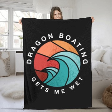 Discover Dragon Boating Gets Me Wet Paddler Summer Baseball Tees Fleece Blankets