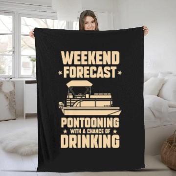 Discover Mens Weekend forecast Pontooning drinking Pontooning Baseball Tees Fleece Blankets