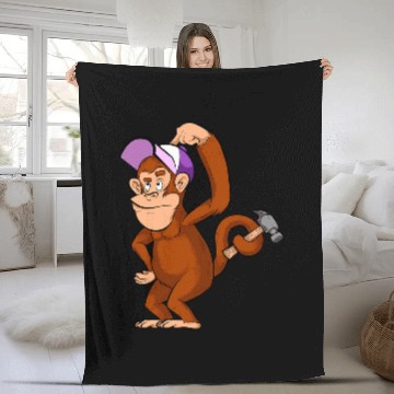 Discover Something Went Wrong Support Monkey Support Worker Zip Fleece Blankets