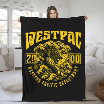 Discover Westpac 2000 Western Pacific Deployment Design for Sailors Fleece Blankets