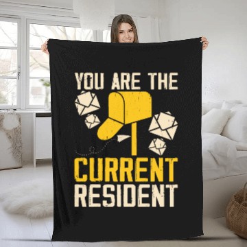 Discover You Are The Current Resident Postal Worker Enthusiast Fleece Blankets