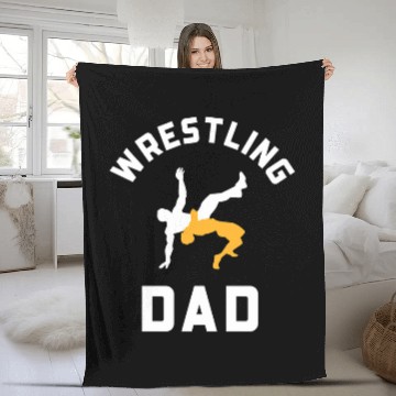 Discover Wrestling Dad 2 Fleece Blankets
