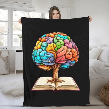 Discover Mindful Growth The Book of Knowledge Fleece Blankets