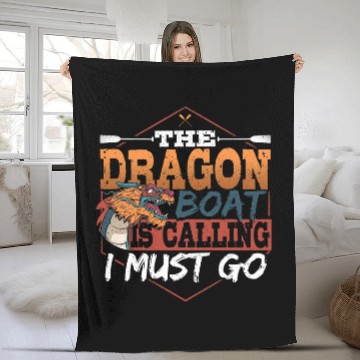 Discover Dragon Boat Is Calling Fleece Blankets