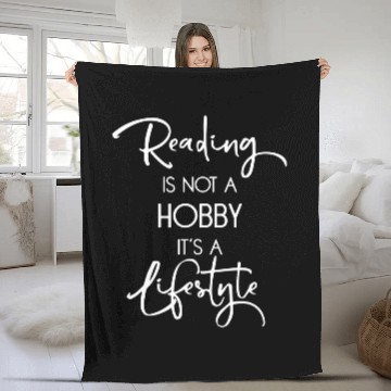 Discover Book Lovers Gift Bookworm Reader Nerd Reading Is Not A Hobby Fleece Blankets