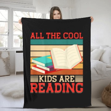 Discover Reading Backprint Design For Book Lover 1 Fleece Blankets