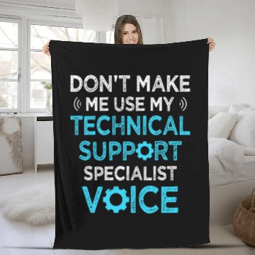 Discover Technical Support Specialist Funny Computer Geek Help Desk Fleece Blankets