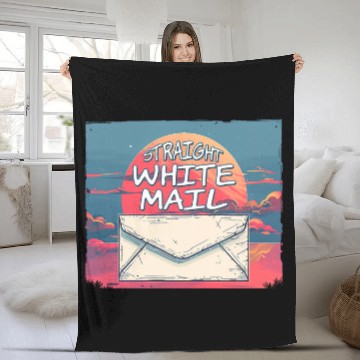 Discover Straight White Mail Postal Worker 1 Baseball Tees Fleece Blankets