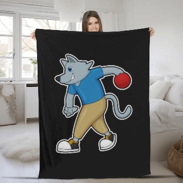 Discover Dog Bowling Bowling ball Sports Fleece Blankets