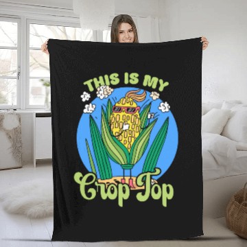 Discover Corn Lover This Is My Crop Top Corn Farmer Fleece Blankets