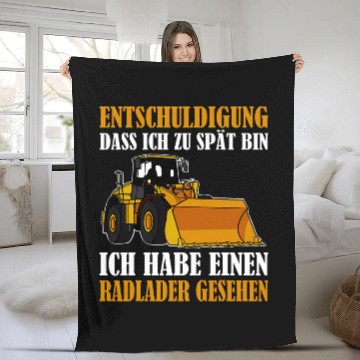 Discover Wheel loader construction site building worker 4 Baseball Tees Fleece Blankets