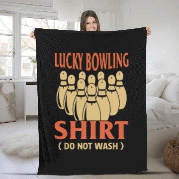 Discover Do not wash Lucky Bowling 2 Baseball Tees Fleece Blankets
