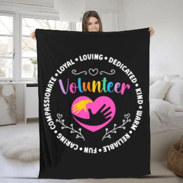 Discover Volunteer Appreciation Circle Voluntary Worker Volunteering Baseball Tees Fleece Blankets