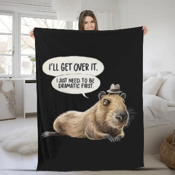 Discover capybaras Ill Get Over It I Just Need To Be Dramatic First Baseball Tees Fleece Blankets