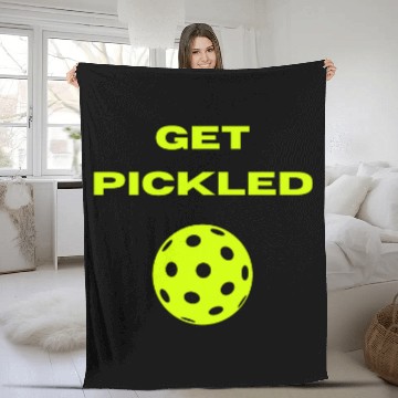 Discover Get Pickled Funny Pickleball Fleece Blankets Fleece Blankets