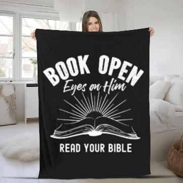 Discover Book Open Eyes On Him Fleece Blankets