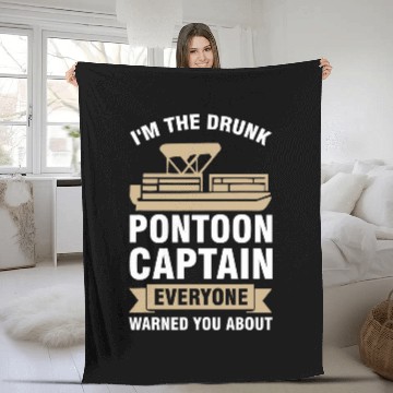 Discover Im the drunk pontoon captain Pontoon Boat Baseball Tees Fleece Blankets