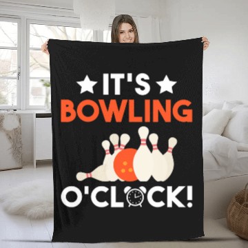 Discover Its Bowling O Clock Team Bowler Zip Fleece Blankets