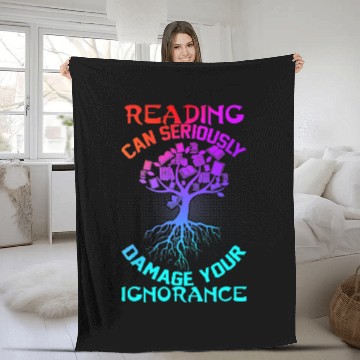 Discover Reading Book Meme Design For Book Lovers Readers Fleece Blankets