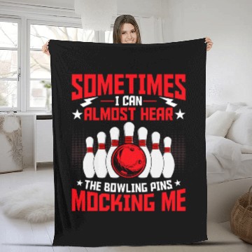 Discover Bowling Lover Bowler Funny Bowling Pins Mocking Me Bowling Baseball Tees Fleece Blankets