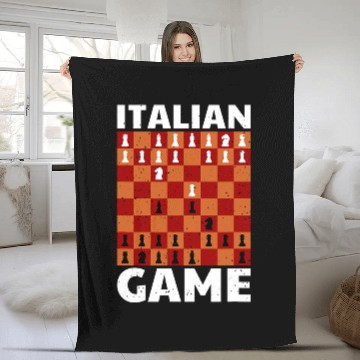 Discover Italian Game Chess Player Fleece Blankets