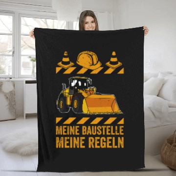 Discover Wheel loader construction site building worker 19 Baseball Tees Fleece Blankets