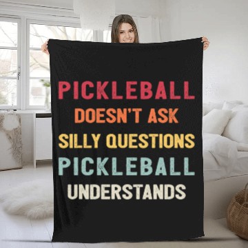 Discover Funny Pickleball Pun Pickleball Understands II Zip Fleece Blankets