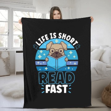 Discover Book Reader Reading Literature Bookworm 4 Fleece Blankets