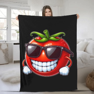 Discover Cool Tomato Sunglasses Red Cartoon Baseball Tees Fleece Blankets