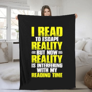 Discover Reading Book Lover Mom Reality Interfering my Reading Time Baseball Tees Fleece Blankets