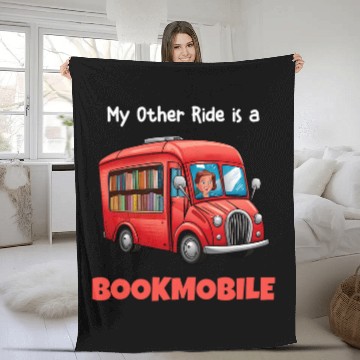 Discover Funny Librarians Book Lovers My Other Ride Is A Bookmobile 3 Baseball Tees Fleece Blankets