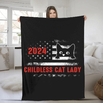 Discover 2024 Childless Cat Lady Baseball Tees Fleece Blankets