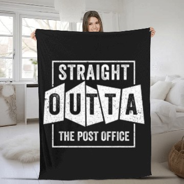 Discover Straight Outta The Post Office Mailman Postal Worker Fleece Blankets