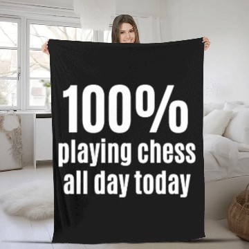 Discover 100 Playing Chess AllDay Board Games Hobby Fleece Blankets