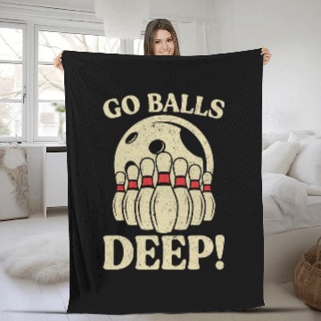 Discover Go Balls Deep Bowling Tournament Pins Strike Pins Novelty Baseball Tees Fleece Blankets