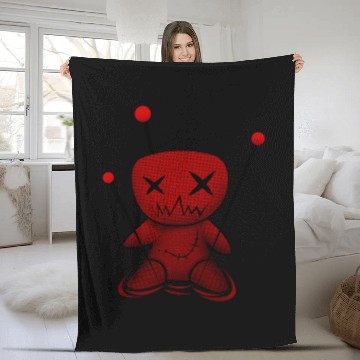 Discover Voodoo Doll Hex Patriarchy Black Magic Spell Funny Gift Fleece Blankets