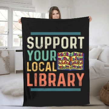 Discover Support Your Local Library 2 Zip Fleece Blankets