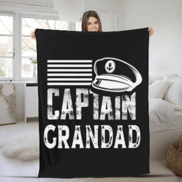 Discover Mens Captain Grandad Sailing Captain Hat Boat Owner Boating Zip Fleece Blankets
